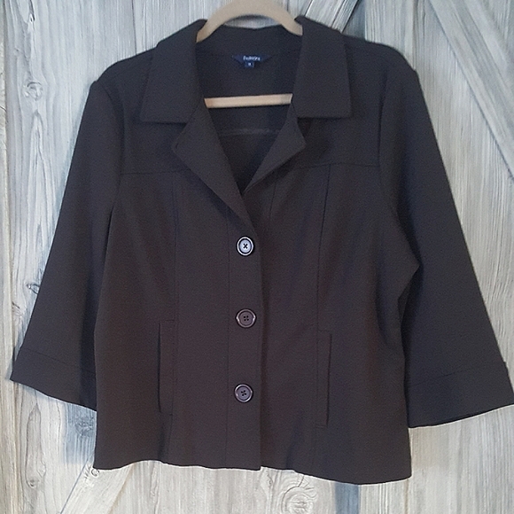 Reitmans Brown Short Blazer Jacket L - Picture 1 of 7